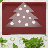 Linge De Cuisine Festif Red Christmas Tree Holiday (Plié)