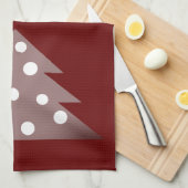 Linge De Cuisine Festif Red Christmas Tree Holiday (Quart Plié)