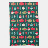 Linge De Cuisine Festif rétro ornement de Noël Midsiècle moderne (Vertical)