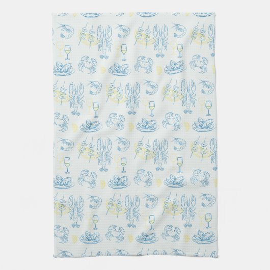 Linge De Cuisine Festin de fruits de mer (Vertical)