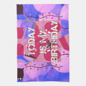 Linge De Cuisine Festive Anniversaire Design : Aujourd'hui est mon  (Vertical)
