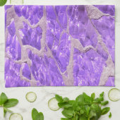 Linge De Cuisine Festive Chic violet brillant Pierres de Parties sc (Plié)