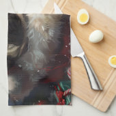 Linge De Cuisine Festive de Noël de chien carlin (Quart Plié)