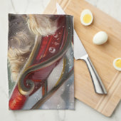 Linge De Cuisine Festive de Noël de chien Lhasa Apso (Quart Plié)