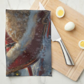 Linge De Cuisine Festive de Noël du chien de caniche (Quart Plié)