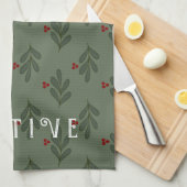 Linge De Cuisine Festive Mistletoe -  (Quart Plié)