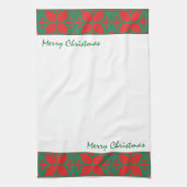 Linge De Cuisine Festive Rouge et vert Floral moderne (Vertical)