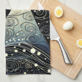 Linge De Cuisine Festive Twilight Christmas Trees (Quart Plié)