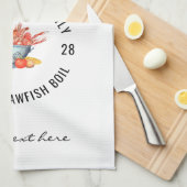 Linge De Cuisine Fête de famille aux fruits de mer et ébullition de (Quart Plié)