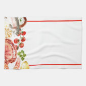 Linge De Cuisine Fête de fruits de mer Rouge (Horizontal)