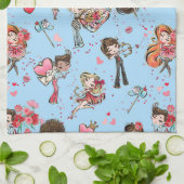 Linge De Cuisine Fête de la Saint Valentin (Plié)