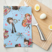 Linge De Cuisine Fête de la Saint Valentin (Quart Plié)