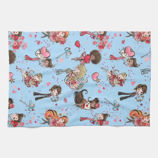 Linge De Cuisine Fête de la Saint Valentin (Horizontal)