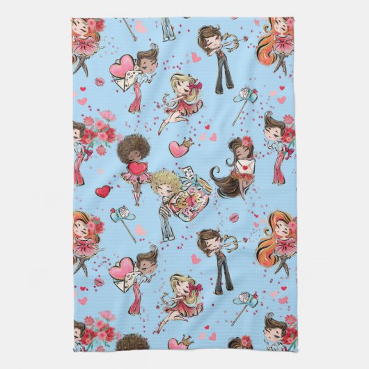 Linge De Cuisine Fête de la Saint Valentin (Vertical)