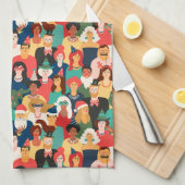 Linge De Cuisine Fête de Noël (Quart Plié)