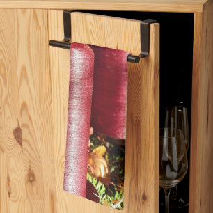 Linge De Cuisine Fête de Noël Bougies rouges Vacances d'hiver