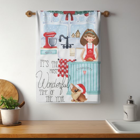 Linge De Cuisine Fête de Noël Cuisson à l'eau Nom