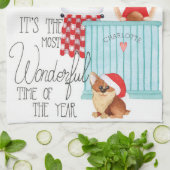 Linge De Cuisine Fête de Noël Cuisson à l'eau Nom (Plié)