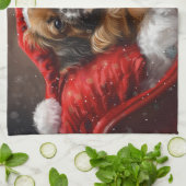 Linge De Cuisine Fête de Noël de Chien Espagnol Tibétain (Plié)