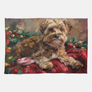 Linge De Cuisine Fête de Noël de Chien Yorkipoo