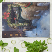 Linge De Cuisine Fête de Noël de Wheaten Terrier (Plié)