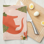 Linge De Cuisine Fête de Noël Dino : Tree Rex (Quart Plié)