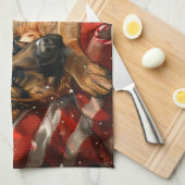 Linge De Cuisine Fête de Noël du berger allemand Chien (Quart Plié)