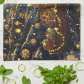 Linge De Cuisine Fête de Noël du chat du Bengale Voyage (Plié)