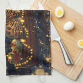 Linge De Cuisine Fête de Noël du chat du Bengale Voyage (Quart Plié)