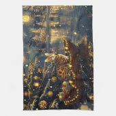 Linge De Cuisine Fête de Noël du chat du Bengale Voyage (Vertical)