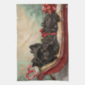 Linge De Cuisine Fête de Noël du chien Affenpinscher (Vertical)
