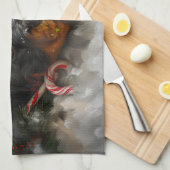 Linge De Cuisine Fête de Noël du chien Mastiff Tibétain (Quart Plié)