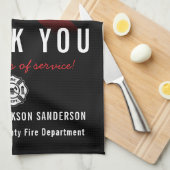 Linge De Cuisine Fête de retraite de pompier du service des incendi (Quart Plié)