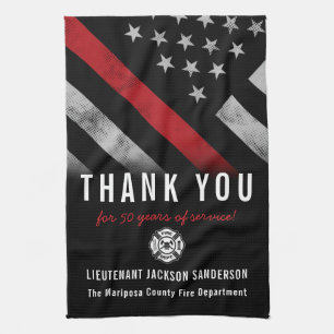 Linge De Cuisine Fête de retraite de pompier du service des incendi