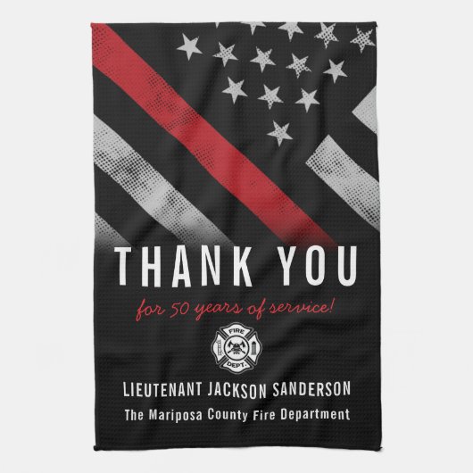 Linge De Cuisine Fête de retraite de pompier du service des incendi (Vertical)