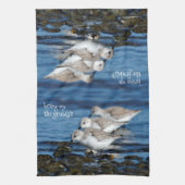 Linge De Cuisine Fête de Sanderlings en synchronisation décalée (Vertical)