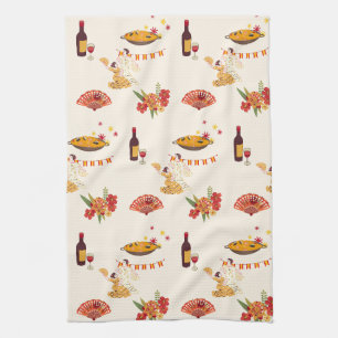 Linge De Cuisine Fête de style espagnol