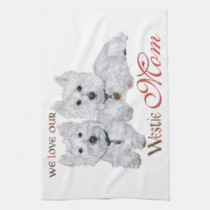 Linge De Cuisine Fête des mères West Highland Terriers