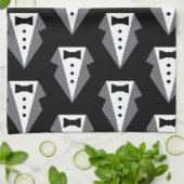 Linge De Cuisine Fête des pères de Cravate noire Tuxedo (Plié)