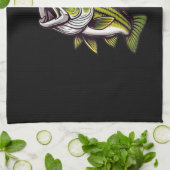 Linge De Cuisine Fête des pères Funny Fish portant un Casquette Cow (Plié)