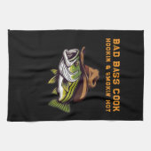 Linge De Cuisine Fête des pères Funny Fish portant un Casquette Cow (Horizontal)