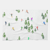 Linge De Cuisine Fête d'Illustration de ski alpin Freeride (Horizontal)