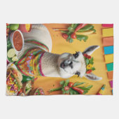 Linge De Cuisine Fête mexicaine Cute Llama (Horizontal)