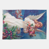 Linge De Cuisine fête vintage Noël Ange Fête (Horizontal)