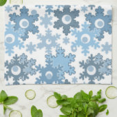 Linge De Cuisine Fêtes de Noël Fête hiver Flamme de neige brillant (Plié)