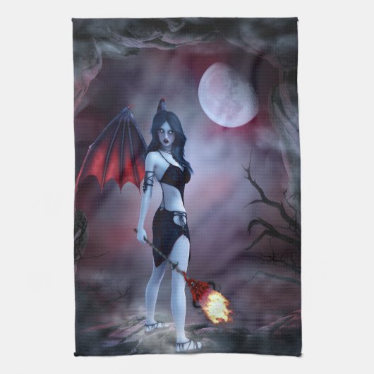 Linge De Cuisine Feu de lune Succubus (Vertical)