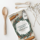 Linge De Cuisine Feu de Noël personnalisé de la couronne de broche 