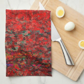 Linge De Cuisine Feu et texture de glace (Quart Plié)