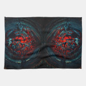 Linge De Cuisine Feu rouge d'enfer océanique (Horizontal)