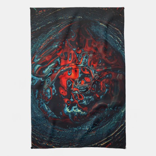 Linge De Cuisine Feu rouge d'enfer océanique (Vertical)